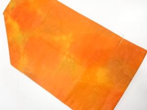 未使用品　菊に萩模様織り出し　名古屋帯